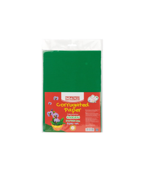 Carton gofrat 160gr/m2 A4, 5 buc, Verde